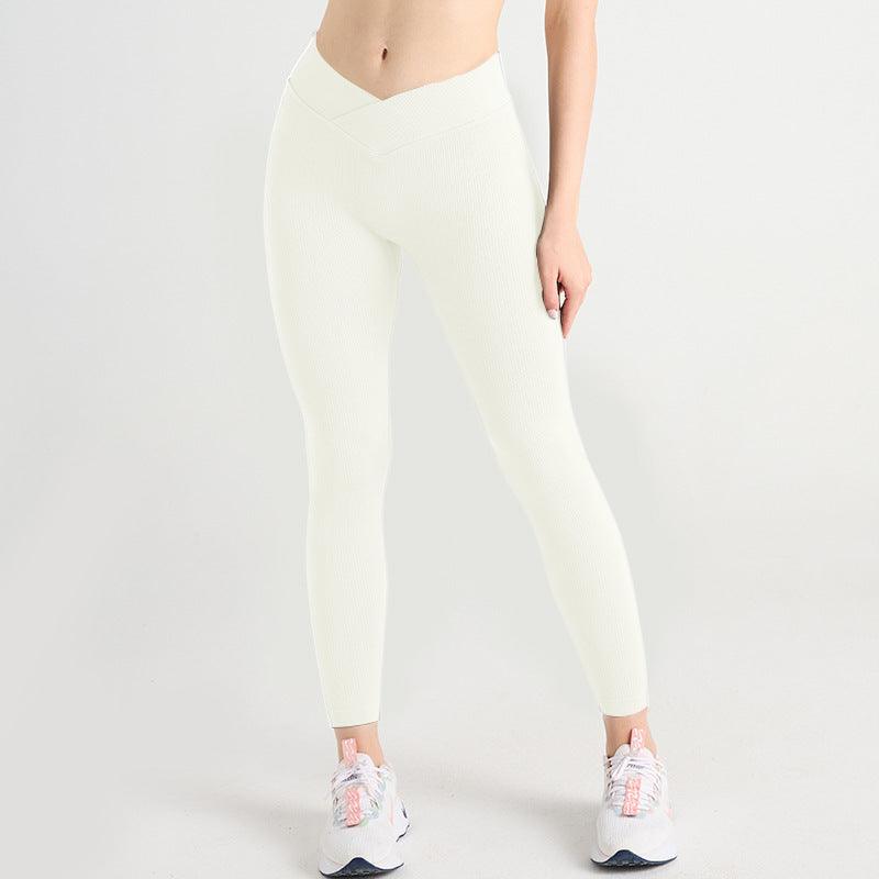 Cross Waist Thread Sports Tights Seamless - WOMONA.COM