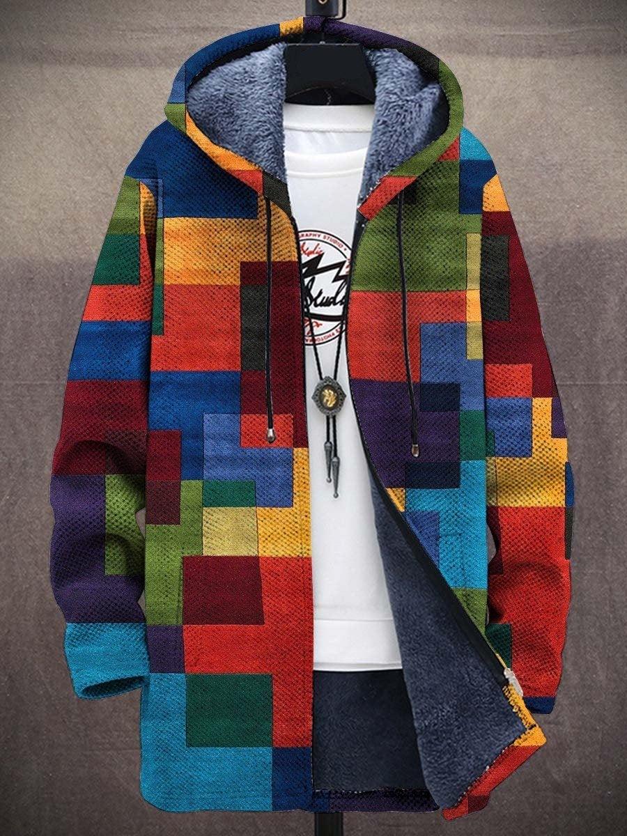 Men's Digital Printed Stand Collar Jacket - WOMONA.COM