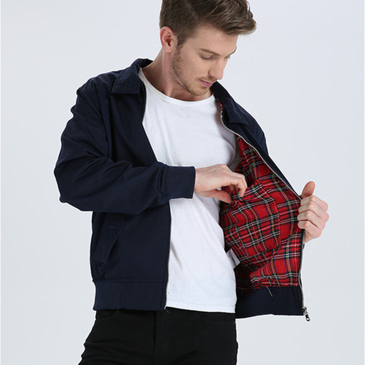 Men's European-style slim stand-collar cotton casual jacket in six colors – photo 1 of 10