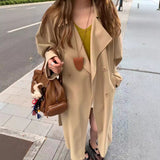 Early Autumn Lapel Long Trench Coat