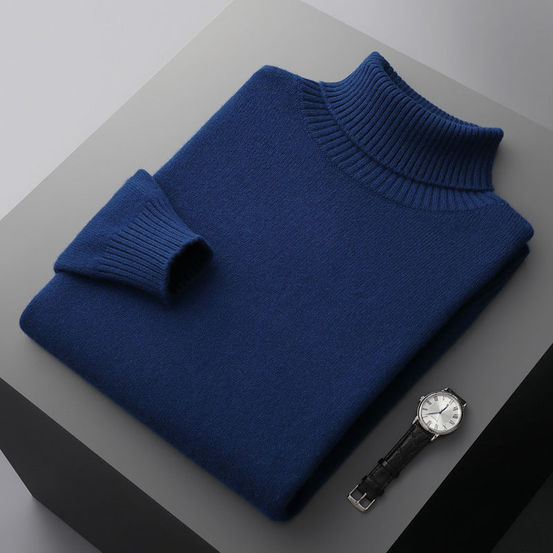 Men's Solid Color Sweater Bottoming Shirt - WOMONA.COM