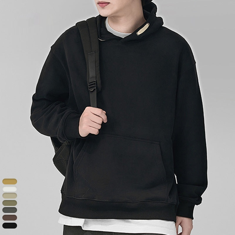 Pullover Hooded Loose Sweater Men