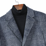 Men's Fashion Plaid Double-sided Woolen Coat - WOMONA.COM