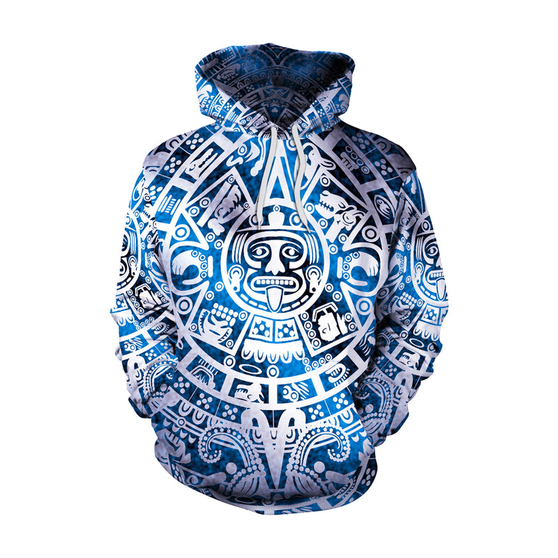 Digital Printing Hooded Polyester Sweater Pullover Plus Size - WOMONA.COM