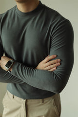 Fleece Wool Bottoming Shirt All-matching Solid Color - WOMONA.COM