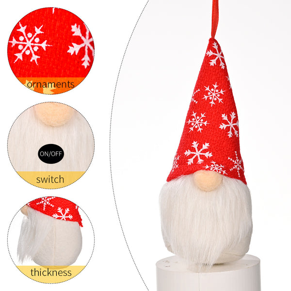 Christmas Decoration Christmas Knitted Pendant With Lights - WOMONA.COM