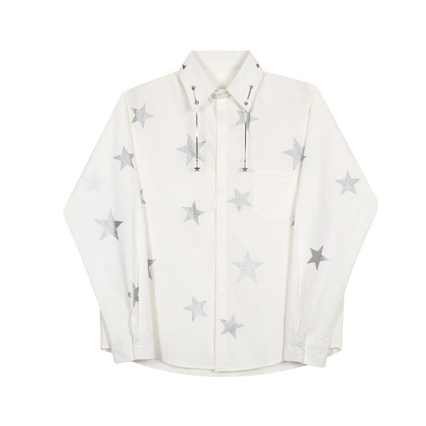 Camiseta con diseño de estampado de estrellas y personalidad de moda para hombre