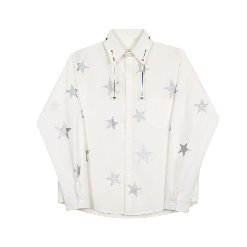 Camiseta con diseño de estampado de estrellas y personalidad de moda para hombre