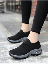 Casual Women's Lightweight Platform Sneakers Thin Pumpkin Socks Cotton Socks Set - WOMONA.COM