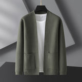 Men's Cardigan Knit Casual Plus Size Coat - WOMONA.COM