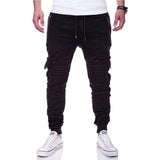 Sports Pants Striped Pleated Casual Men - WOMONA.COM