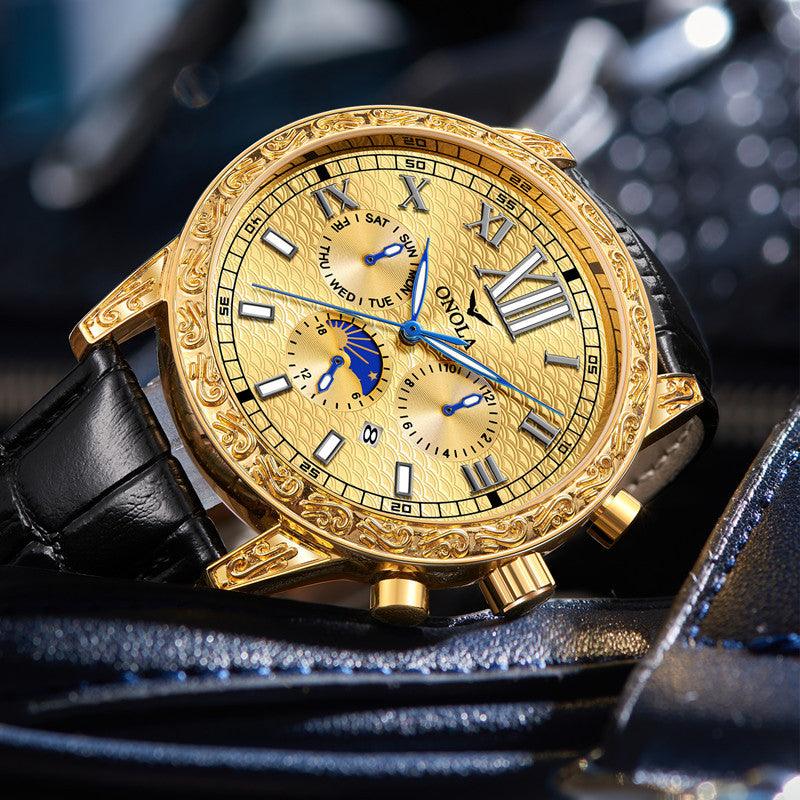 Stylish And Versatile Automatic Mechanical Leather Watch - WOMONA.COM