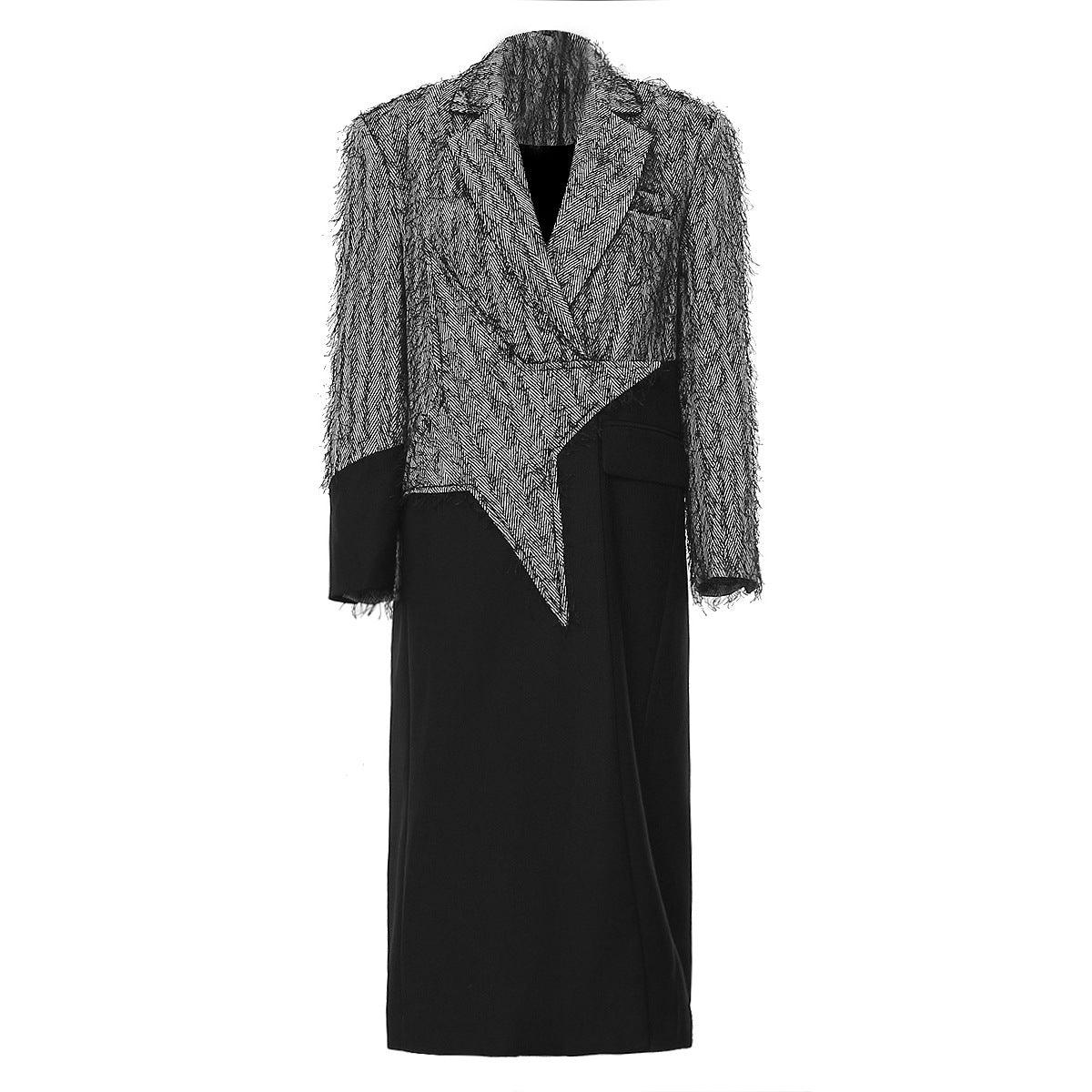 Women's Five-pointed Star Mid-length Trench Coat - WOMONA.COM