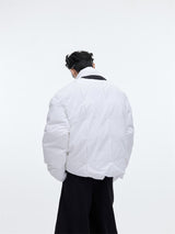 Men Design Cotton-padded Jackets With Scarves - WOMONA.COM