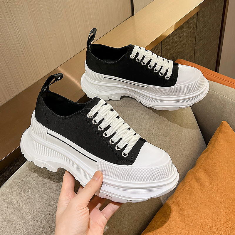 Women's Thick-soled Canvas Shoes Platform All-match Ins Trend - WOMONA.COM