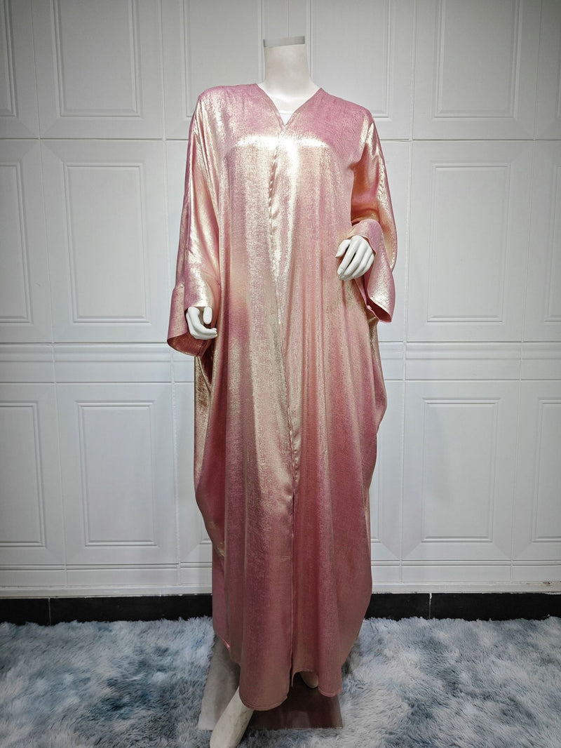 Muslim Fashion Bronzing Robe Abaya Outer Wear