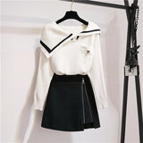 Two-piece Sweater With Skirt Temperament Was Thinner - WOMONA.COM