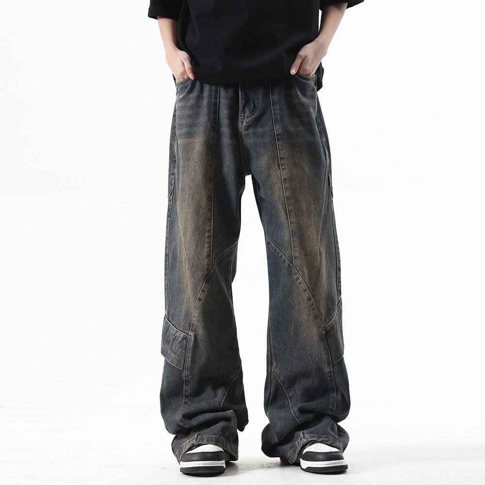 Washed Old Cargo Jeans Men And Women - WOMONA.COM