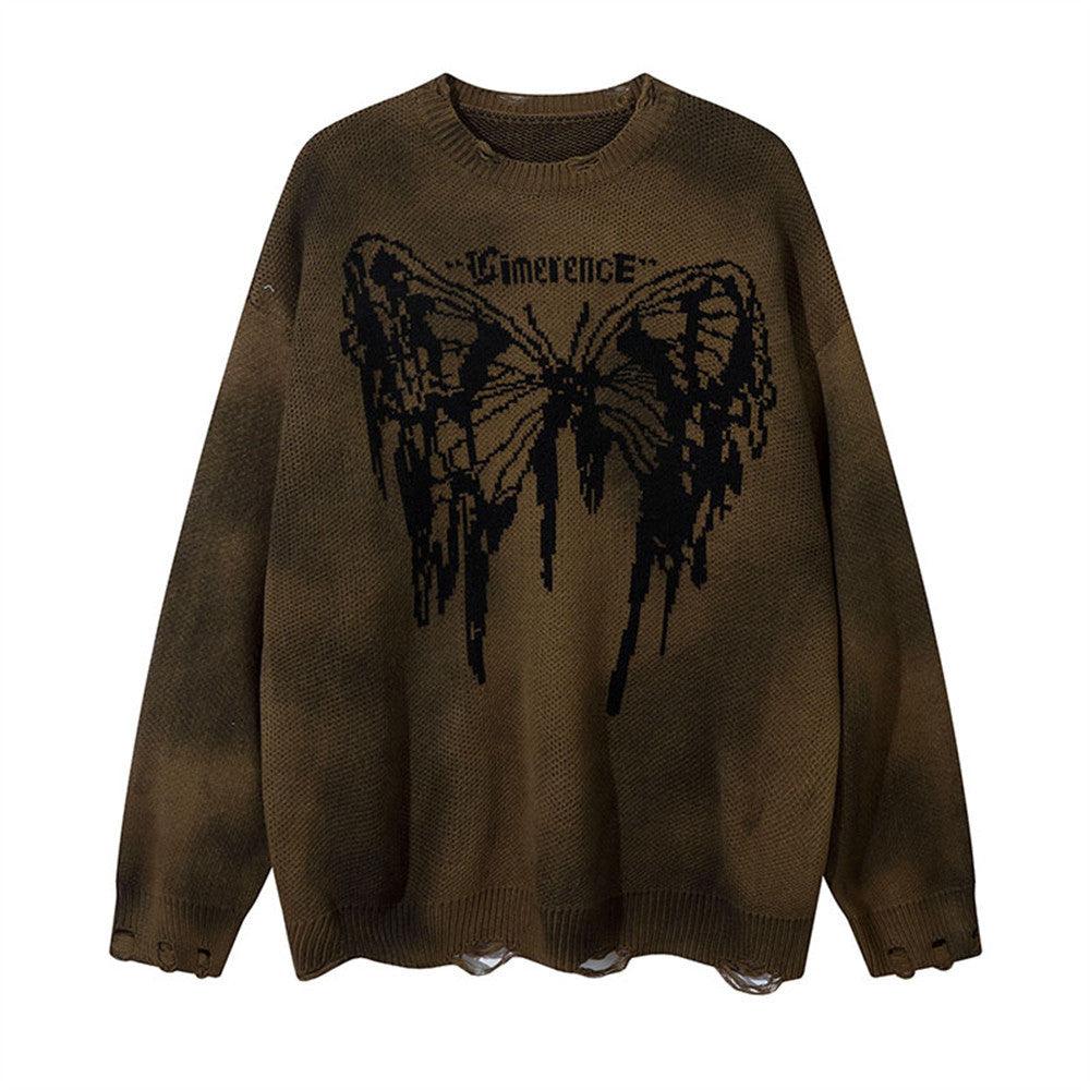 Casual Loose Butterfly Dirty Sweater - WOMONA.COM