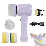 Electric Cleaning Brush 4 In 1 Spinning Scrubber Handheld Electric Cordless