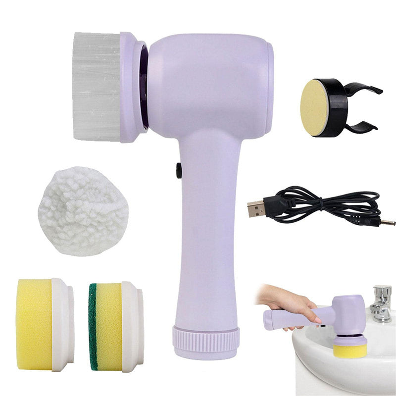 Electric Cleaning Brush 4 In 1 Spinning Scrubber Handheld Electric Cordless