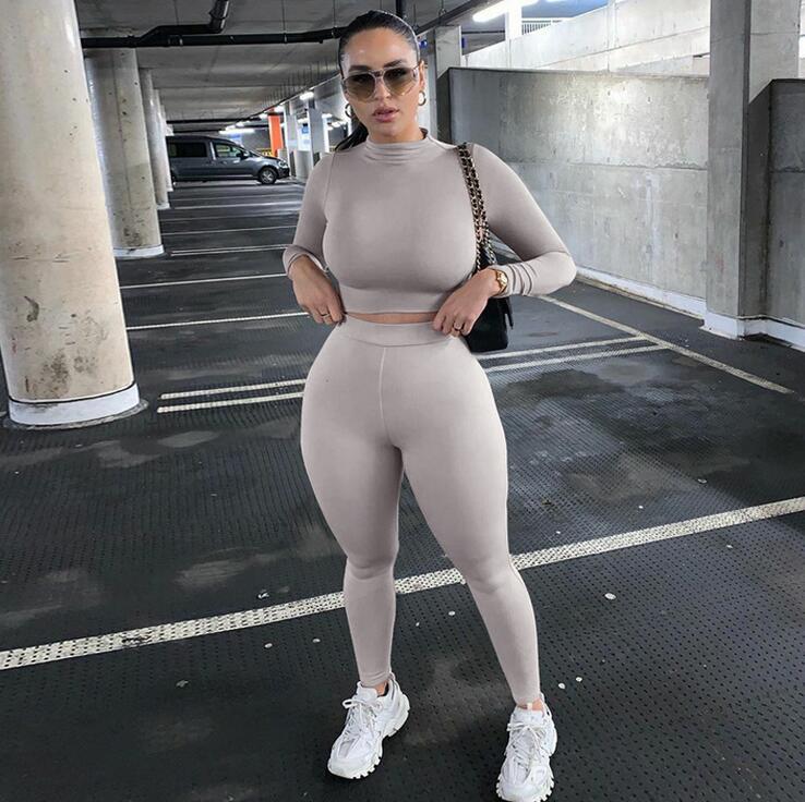 Slim Fitting Long Sleeved Sports Suit For Women - WOMONA.COM