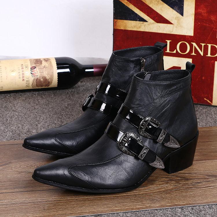 British Fashion Genuine Leather Men's Boots - WOMONA.COM