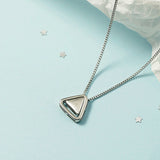 Geometric Triangle Necklace Female Niche Design Necklace - WOMONA.COM