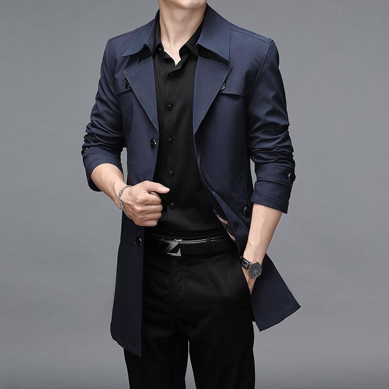 High Quality Button Fashion Windbreaker Jacket Plus Size - WOMONA.COM