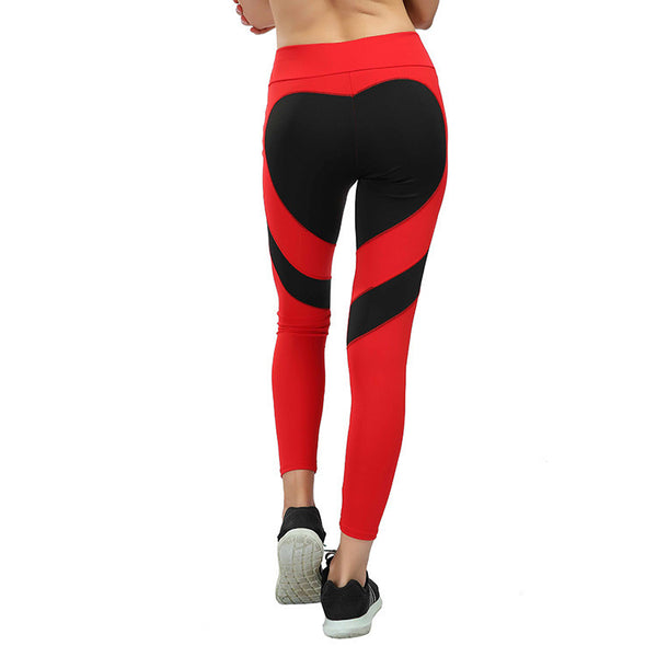 Love Butt Heart Stitching Yoga Leggings - WOMONA.COM