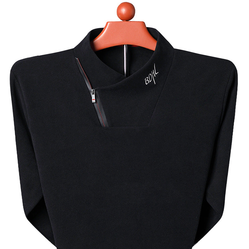 Double Sided Velvet Long Sleeved Sweater For Men - WOMONA.COM