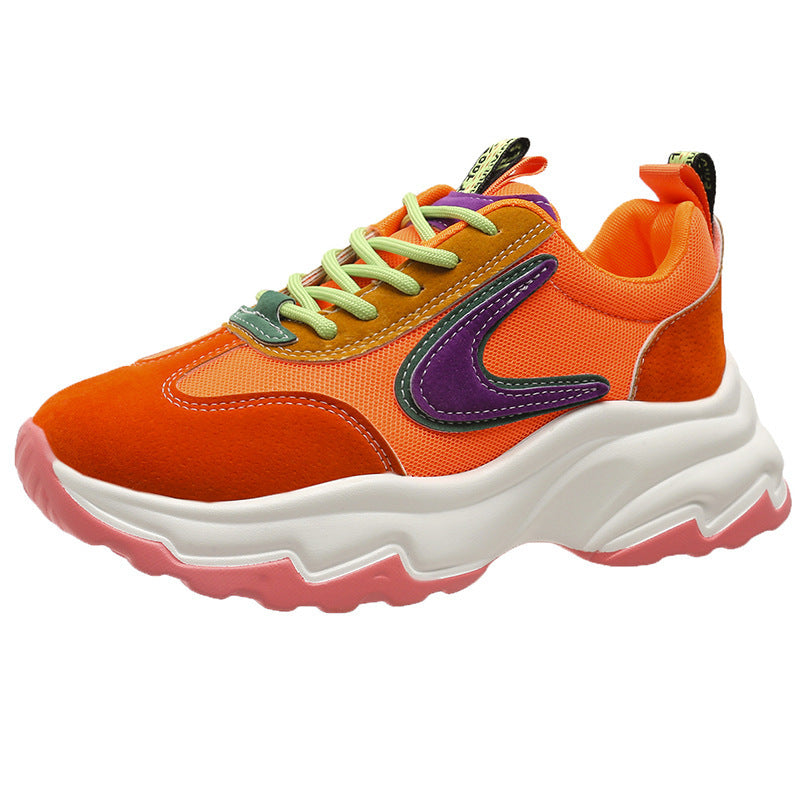 Zapatillas con cordones de varios colores para mujer