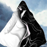 Digital Printing Stand Collar Zipper Hooded Cloak - WOMONA.COM