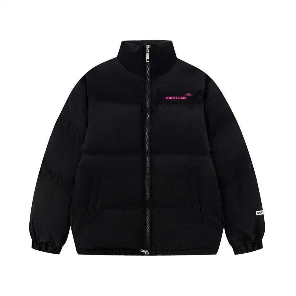 Printed Stand Collar Cotton-padded Coat Men - WOMONA.COM