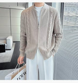 Design Sense Niche Zipper Knitted Cardigan For Men - WOMONA.COM