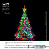 Colorful Christmas Tree Four-sided Diamond Luminous Decorative Ornaments - WOMONA.COM