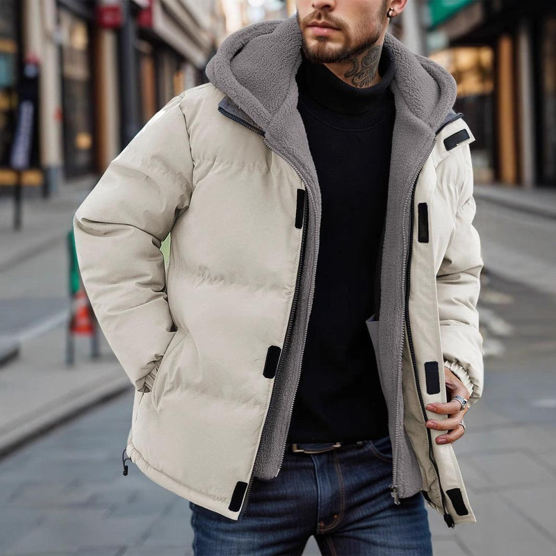 Chaqueta de plumón gruesa y resistente al viento para esquí de hombre