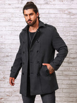 Autumn And Winter Jacket Fashionable Solid Color Woolen - WOMONA.COM