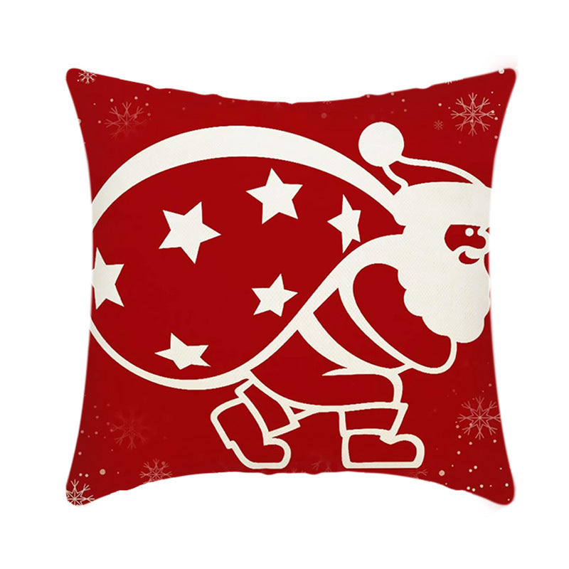 Merry Christmas Cushion Cover 45cm Elk Santa Claus