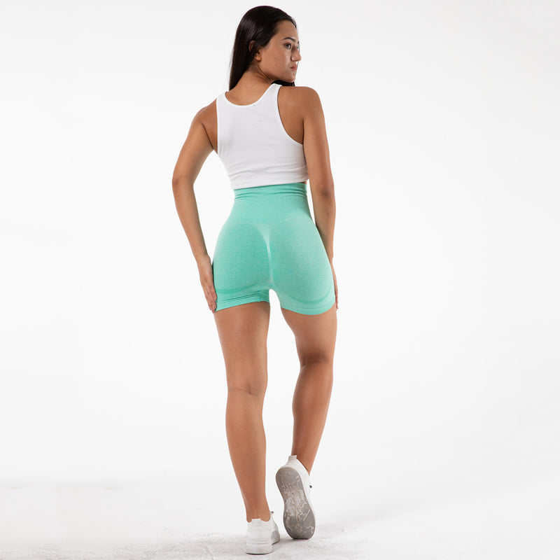 Soft Material Fitness Exercise High Waist Fitness Yoga Shorts - WOMONA.COM