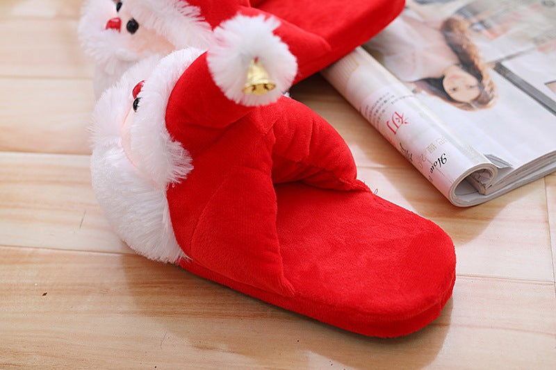 Santa Claus Cotton Shoes Slippers Plush Toy Gift Winter - WOMONA.COM