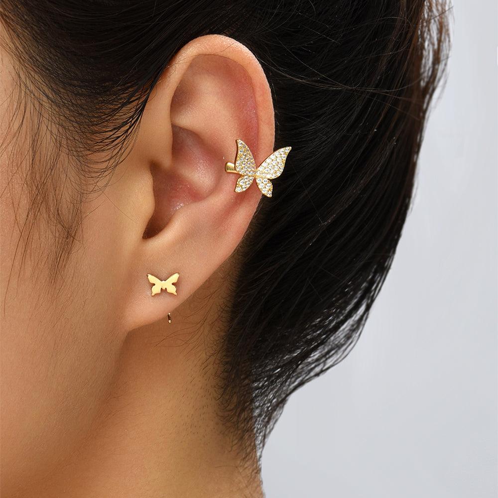 Micro Zircon Bow Clip-On Earrings