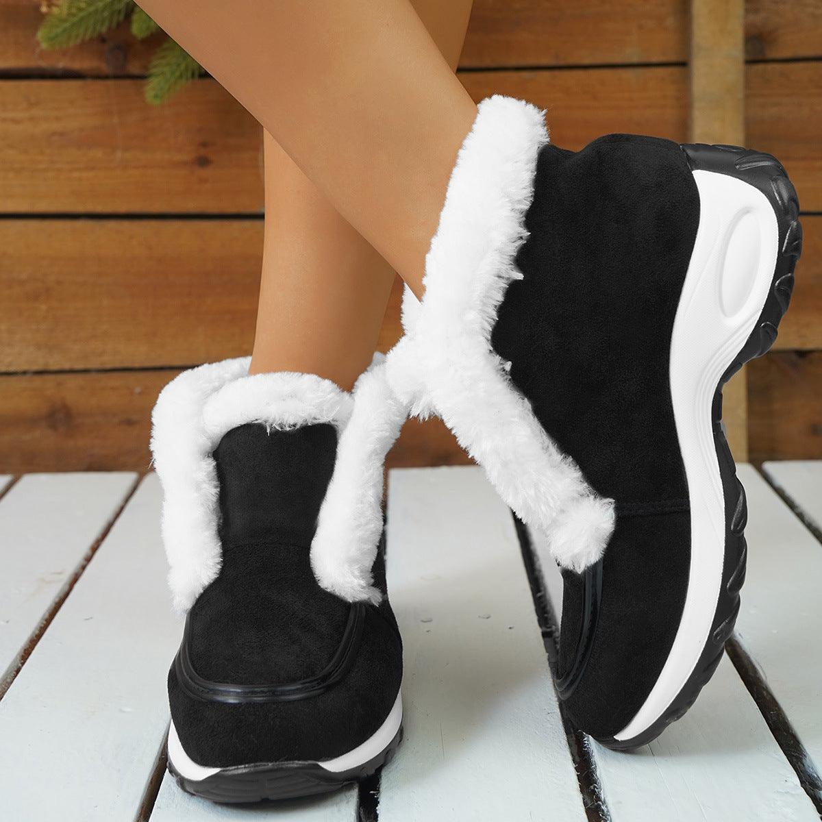 Winter Shoes For Women Air-cushion Sole Snow Boots - WOMONA.COM