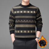 Round Neck Striped Sweater For Men - WOMONA.COM