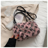 Winter Plush Bags Chain Shoulder Bag Women - WOMONA.COM