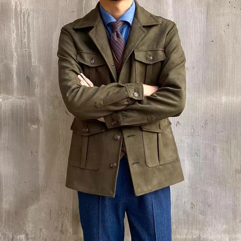 Japanese-style Retro Slim Jacket Men - WOMONA.COM