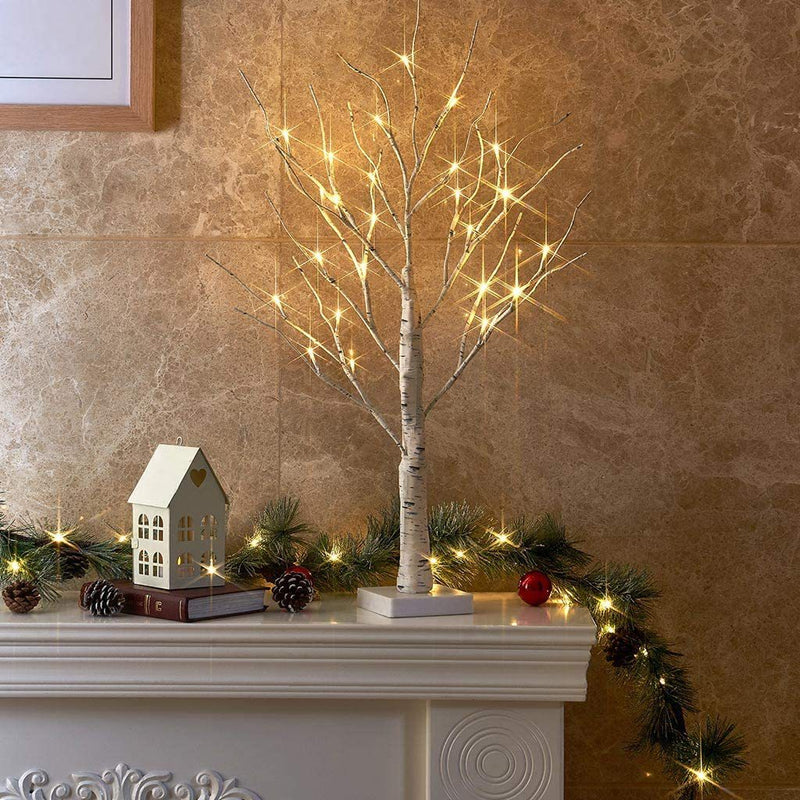 Christmas Simulation Of Birch Tree Lights - WOMONA.COM