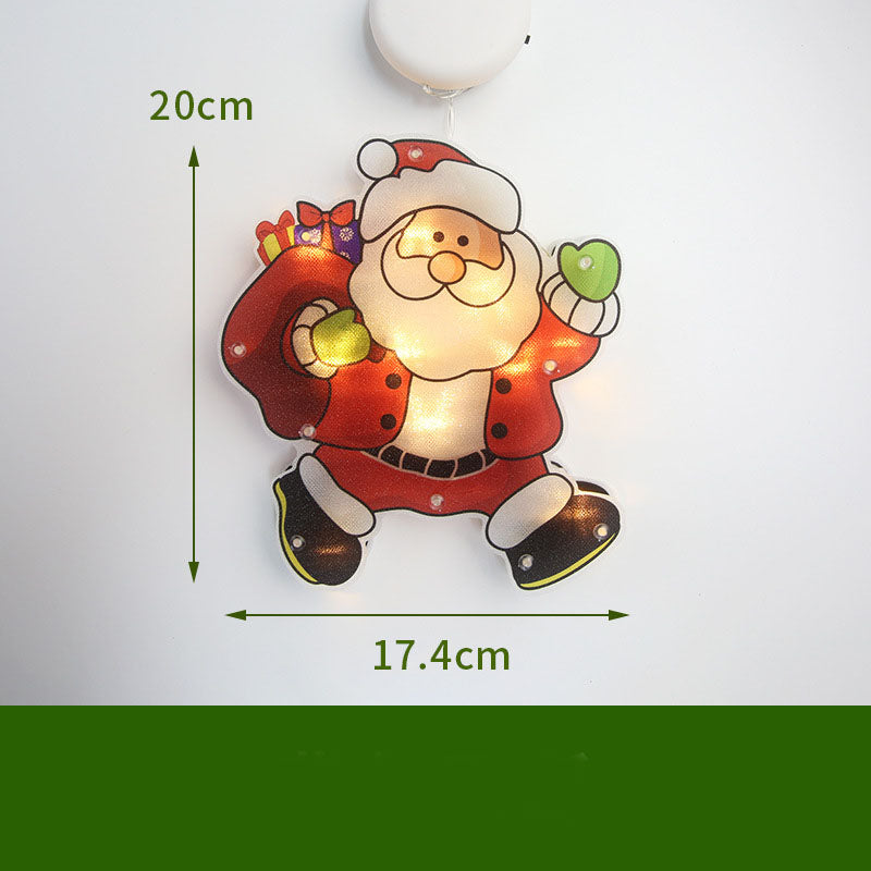 LED Suction Cup Window Hanging Lights Christmas Decoration - WOMONA.COM