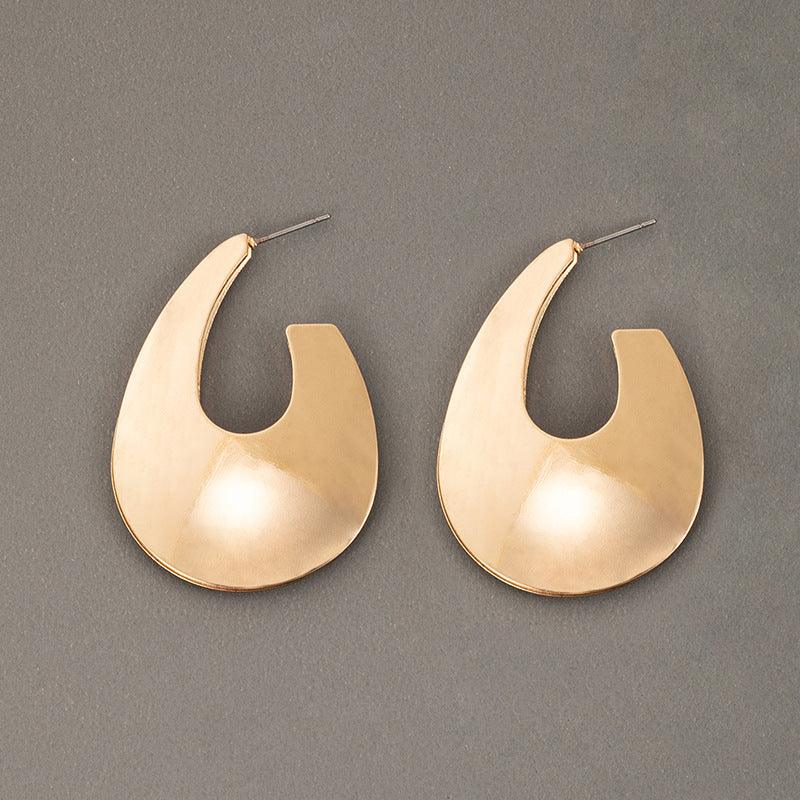 Oversized Fan-Shaped Leaf Earrings