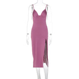 V-neck Sleeveless Backless Bodycon Party Dresses For Womens - WOMONA.COM